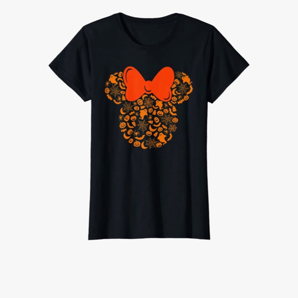 Disney Minnie Mouse Halloween Silhouette Icon T-Shirt 3XL